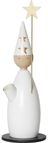 Бяла светлинна украса с коледен мотив ø 12 cm Lucia Classic - Star Trading