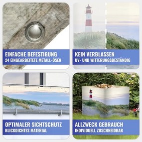 Пластмасов балконски параван 500x85 cm North Sea Coast – Maximex