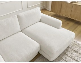 Бял ъглов диван от прежда с примки от букле (десен ъгъл) Leonore – Bobochic Paris