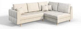 Кремав ъглов диван (десен ъгъл) Ariella - Ropez