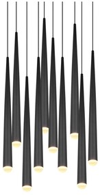 Черно LED висящо осветително тяло ø 30 cm Cala – Trio Select