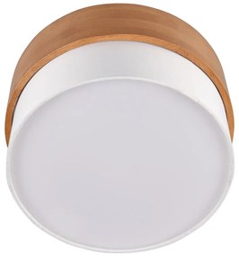 Бяло и естествено осветително тяло за таван с текстилен абажур Seasons – Trio