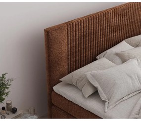 Оранжево боксспринг легло 180x200 cm с място за съхранение Bergamo – Maison de Rêve