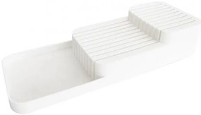 Horecano - Пластмасов органайзер за ножове на две нива 39x14xh7,3см бял(50830-W)