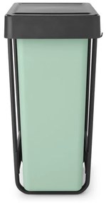 Кош за разделно събиране на боклук Brabantia Sort&Go 1008863, 2x30 л, Вътрешен монтаж с телескопична рамка, Сив/зелен