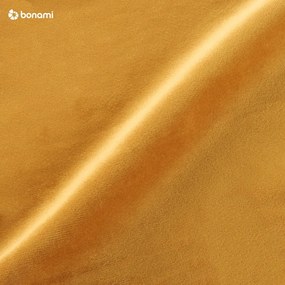 Жълт кадифен диван с черни крака , 198 см Lento - Kooko Home