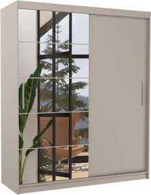 Гардероб Zaist 180 плъзгащ се-сиво-бежово