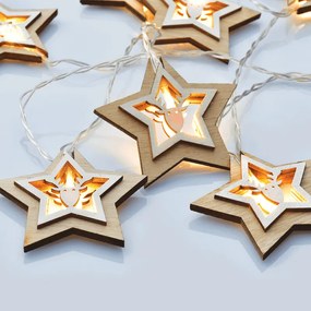LED светлини Wooden Star Reindeer Head