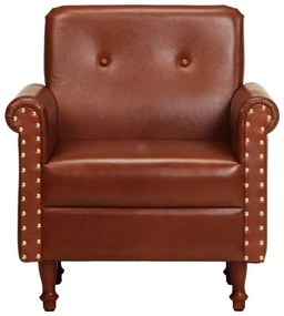 320778 vidaXL Фотьойл, кафяв, естествена кожа