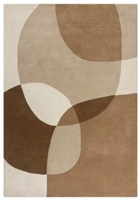 Кафяв/бежов вълнен килим 120x170 cm Glow – Flair Rugs