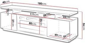 TV шкаф Eva Plus-Black