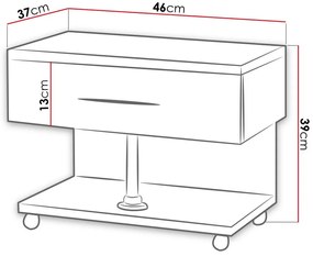 Нощно шкафче Radge-Rose
