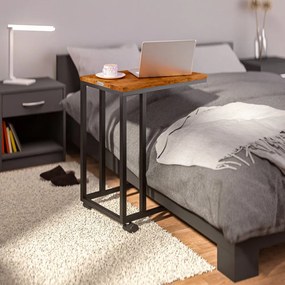 Странична масичка с WPC плоскост - 65,5 x 50 x 40 cm Сив