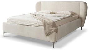 Бежово двойно тапицирано легло с включена подматрачна рамка 180x200 cm Makana – Makamii
