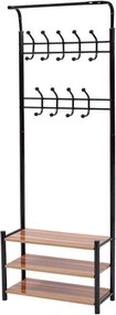 Стилен стелаж за дрехи, включващ рафтове за обувки