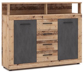 Комод RUNA светлокафяв/антрацит