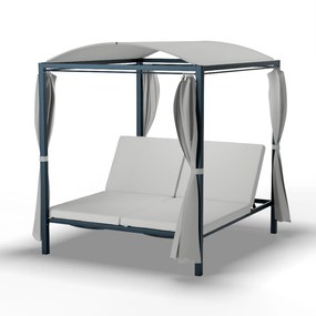 Blumfeldt Eremitage Double XL шезлонг, защита от слънцето| за 2 души, метална рамка, устойчив на атмосферните влияния