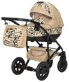 Комбинирана бебешка количка Estel 3в1 DIZAIN BABY - капучино