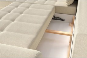 Кремав разтегателен ъглов диван (ляв ъгъл) Balitco – Ropez