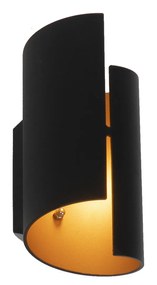 Смарт стенна лампа черна със златен интериор с WiFi G9 - Faldo