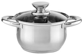 Комплект съдове за готвене Muhler MR-1242, 12 части, Неръждаема стомана, Трислойно дъно, Индукция, Сребрист