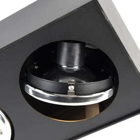 Дизайнерски прожектор черен квадрат 3-светлина - Kaya