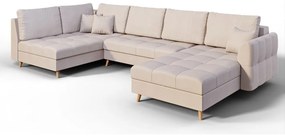 Кремав ъглов диван (десен ъгъл) Ariella - Ropez