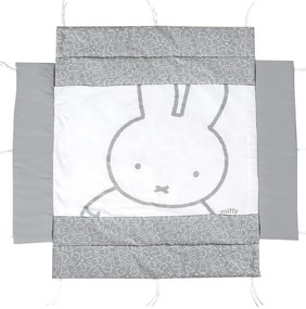 Бял/сив калъф за матрак за детско легло със смес от памук 96 cm Miffy – Roba