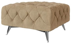 Светлокафява кадифена табуретка Chelsea – Ropez