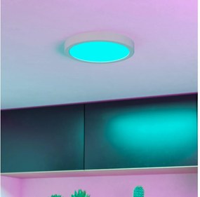 Eglo 901376 - LED RGBW димируемо таванно осветително тяло за баня FUEVA-Z LED/11,2W/230V 21,1cm IP44 бяло