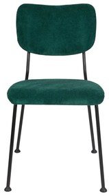 Тъмнозелени трапезни столове в комплект от 2 броя Benson - Zuiver