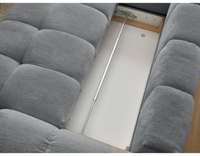 Тъмносив шенилов сгъваем/с място за съхранение ъглов диван (ляв ъгъл/L форма) Everest – Bobochic Paris