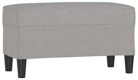 349383 vidaXL Пейка, светлосива, 70x35x41 см, плат