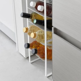 Бял метален стелаж за вино брой бутилки 16 20x88,5x19 cm Tower – YAMAZAKI