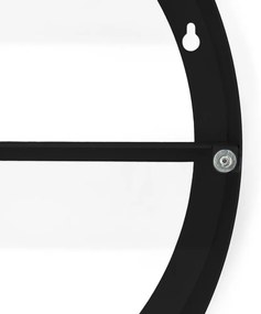 Черен метален стенен шкаф за баня с огледало 55x55 cm Sonnet – Spinder Design