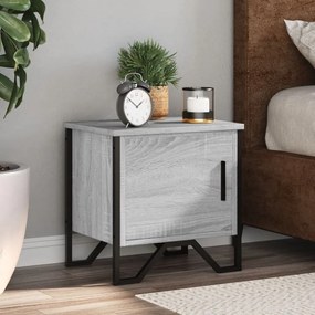 848521 vidaXL Нощни шкафчета, 2 бр, сив сонома, 40x30x40 см, инженерно дърво