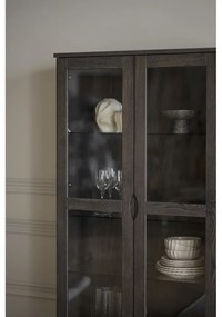 Кафява витрина от декор от дъб 82x185 cm Filippa – Rowico