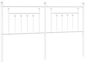 353621 vidaXL Метална резервна табла за легло, бяла, 160 см