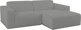 Сив ъглов диван от букле (десен ъгъл) Roxy – Scandic
