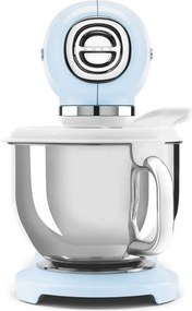 Планетарен миксер SMEG SMF03PBEU, 800 W, 4.8 л, 10 скорости, Функция за плавен старт, Крачета против хлъзгане, Пастелно син