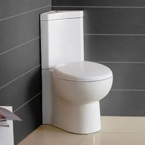 Моноблок ICC 5003, ъглов, седалка и капак, порцелан, бял, 80x66x37см