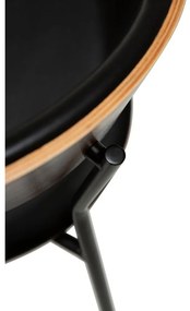 Черен/в тъмно естествен цвят трапезен стол с подлакътници Crib – DAN-FORM Denmark