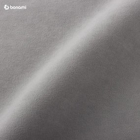 Ъглов разтегателен диван от светлосиво кадифе (десен ъгъл) Sweet Harmony - Miuform