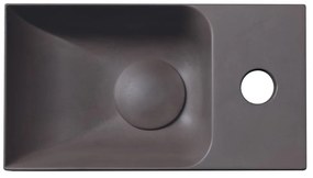 Тъмнокафяв бетонен малък умивалник 31x17 cm Piccolino – Sapho
