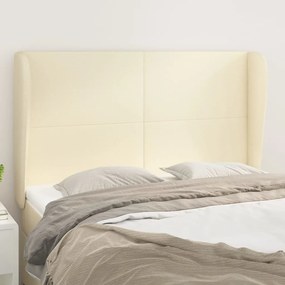 3117768 vidaXL Горна табла с уши, кремава, 147x23x118/128 см, изкуствена кожа