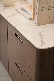 Кафяв скрин от декор от дъб 160x75x40 cm Southampton – Actona