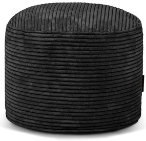 Черен пуф от рипсено кадифе Mini – SLOWDOWN