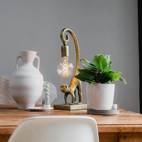 Винтидж настолна лампа месинг - Animal Monkey Hale