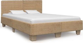 283088 vidaXL Рамка за легло, ръчно тъкан естествен ратан, 140x200 см