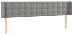 3119262 vidaXL Горна табла за легло с уши, светлосива, 183x16x78/88 см, кадифе